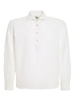 Camicia pique con chiusura parziale