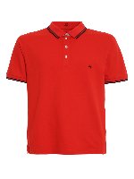 Polo con bordi a righe