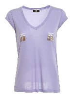 T-shirt con logo e catene