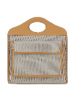 Borsa media in canvas e pelle