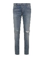 Jeans skinny sbiaditi con strappi