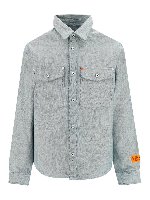 Camicia con patch logo a contrasto