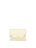 Portafoglio tri-fold in pelle Saffiano