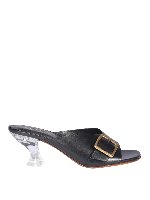 Sandali in pelle con fibbia