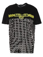 T-shirt con logo e motivo geometrico