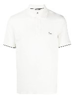 Polo in misto cotone con patch logo