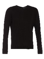 Maglia girocollo in viscosa e cashmere