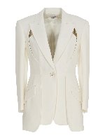 Blazer in misto viscosa asimmetrico