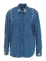 Camicia in denim ricamata