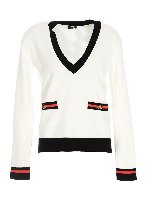 Maglione a V in misto viscosa