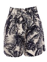 Shorts in cotone stampa foglie