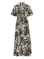 Abito in cotone stampa foglie