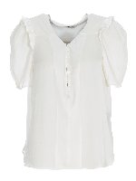 Blusa bianca con scollo a V