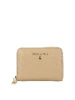 Portafoglio continental in pelle a grani