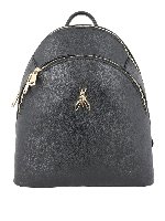 Zaino in pelle martellata con logo