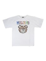 T-shirt in cotone con logo in strass