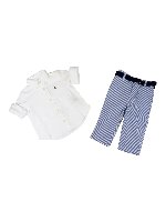 Kit con camicia e pantaloni a righe