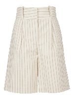 Shorts in misto cotone gessati