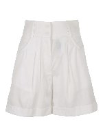 Shorts sartoriali in cotone e seta