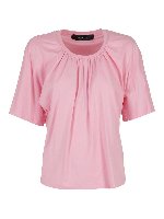 T-shirt in cotone con drappeggio