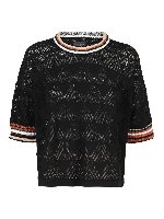 T-shirt in misto cotone traforato