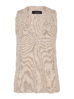 Gilet in misto cotone traforato