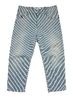 Straight Leg Jeans - Gestreift