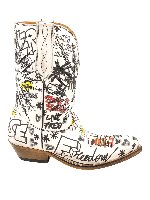Stivali in stile Western con stampa graffiti