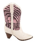 Stivali patchwork a righe