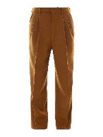 Pantaloni larghi in lana vergine