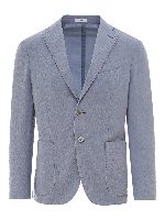 Blazer in misto di cotone e seta