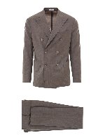 Abito in lana melange check