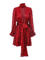 Abito animalier in misto seta