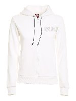 Felpa con cappuccio e logo iridescente