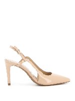 Sandali a punta in pelle lucida