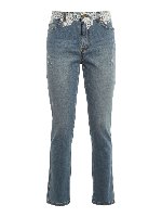 Jeans con dettagli in pizzo