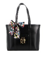 Tote in similpelle con foulard