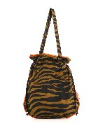 Shopper in stampa zebra con bordi fluo