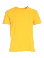 T-shirt gialla con ricamo