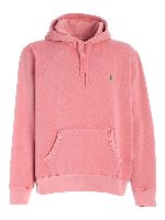 Felpa rosa con logo verde