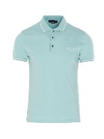 Polo verde acqua con logo