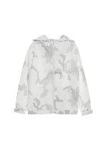 Felpa oversize grigia camouflage