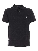 Polo Slim Fit grigia con ricamo logo