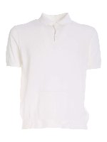 Polo in maglia bianca