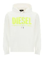 Felpa con cappuccio e logo fluo