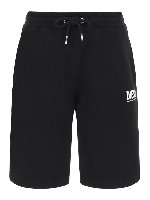 Bermuda neri in cotone con logo