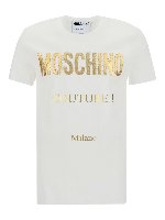 T-shirt in jersey con logo laminato