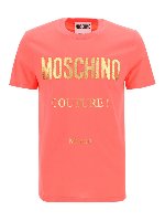 T-shirt con logo lettering laminato