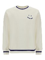 Felpa con logo in velluto