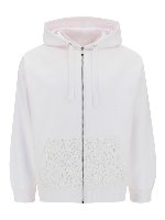 Felpa in cotone con cappuccio e logo